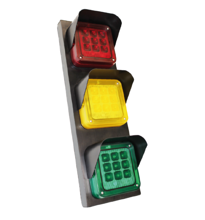 TRAFFIC 3 (verde/giallo/rosso) - semaforo segnalazione LED - Abexo