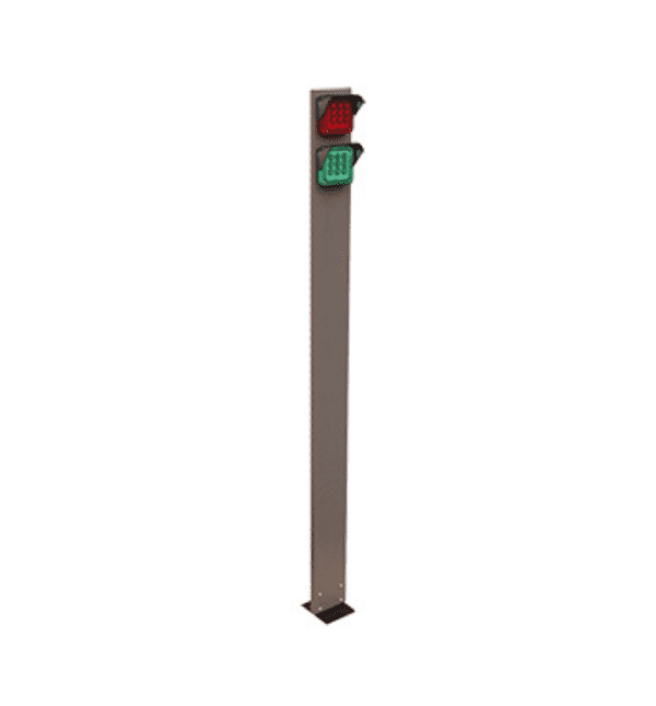 Traffic colonnetta - semaforo rosso/verde su colonna alluminio anodizzato h145 cm